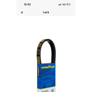 Goodyear Serpentine Belt 1060410; 41.000 in. 6-Rib Multi V-Belt EPDM